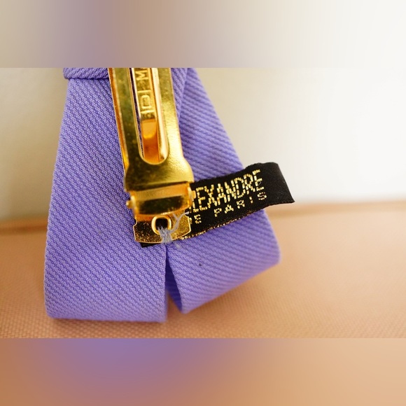 Alexandre de Paris  purple bow hair clip - Picture 2 of 3